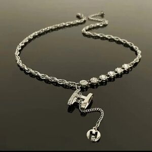 Letter H (HerMes) Pendant Necklace designer Luxurious High-End Sense Rhineston